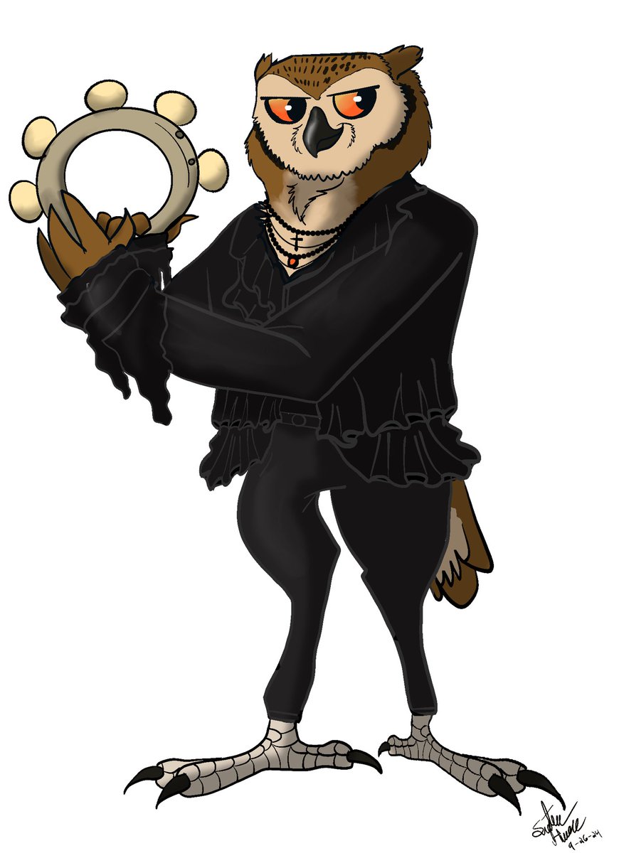 FuzzKat80950's tweet photo. #Owlin character I made for a friend. #furry #owl #anthro #dnd https://t.co/68AUdAJf3a