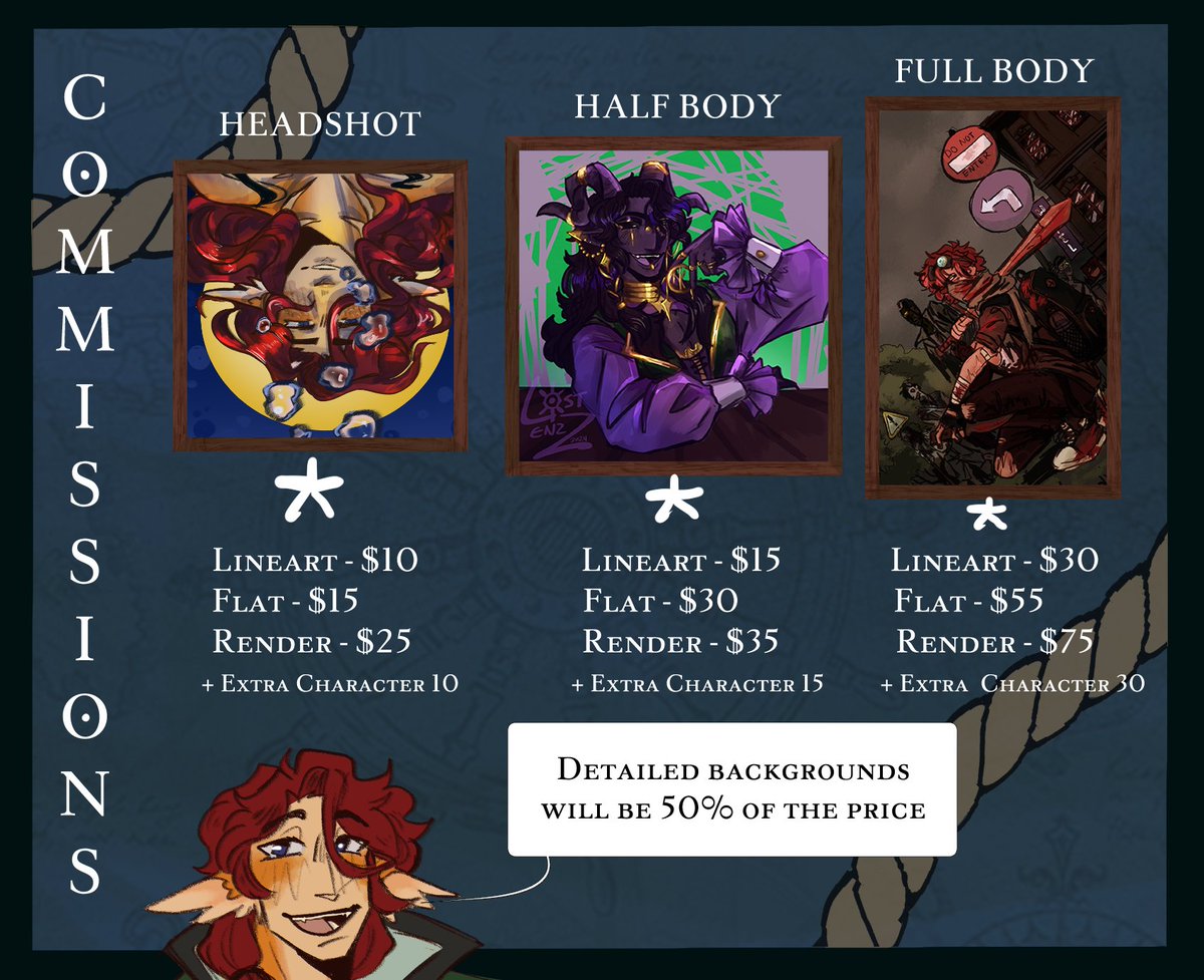 Officially opening c0mmiss1ons!! 5 slots available at a time 🐟
-
More options + info down below