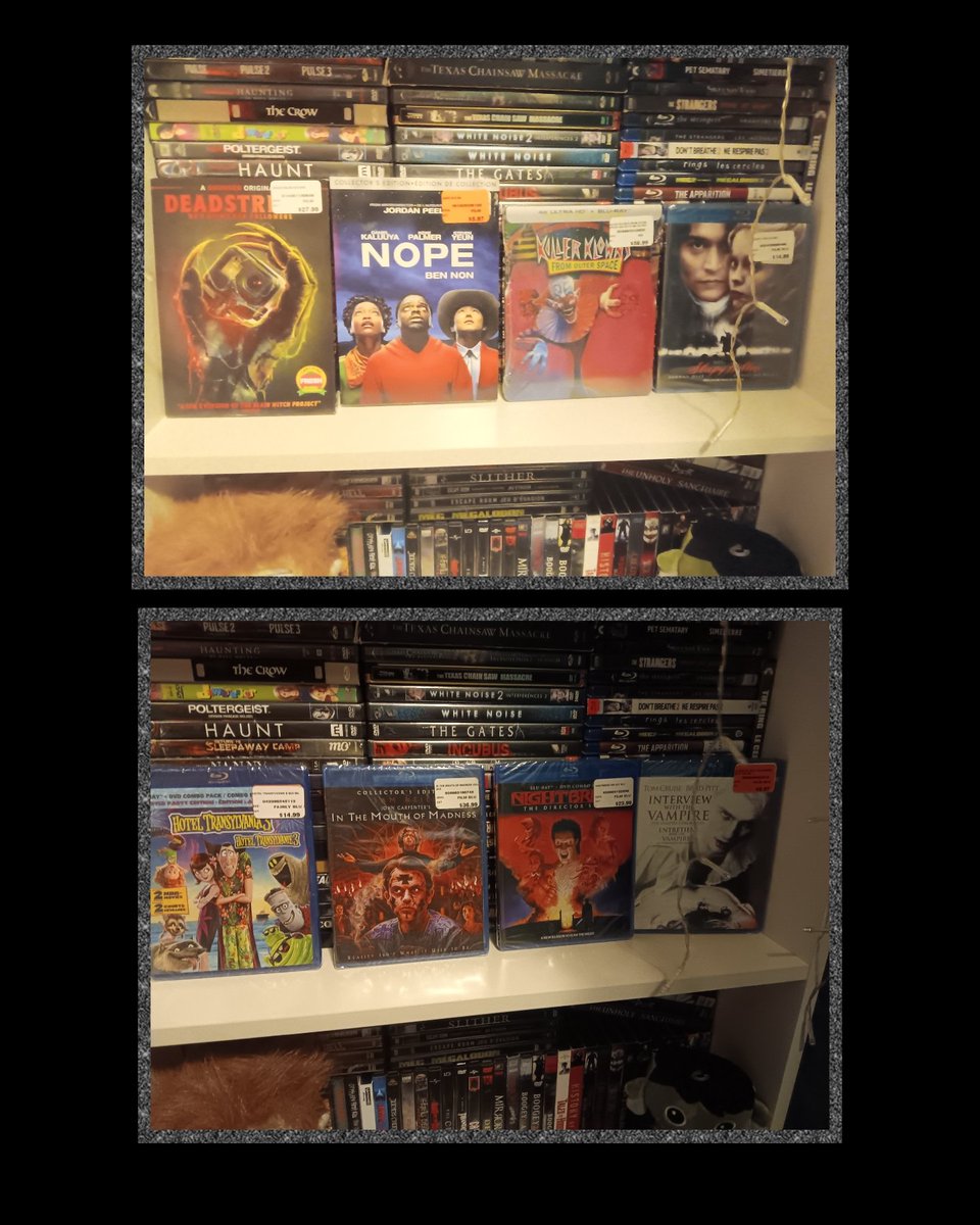lana_drop's tweet photo. Well, here is what I got shopping today. Plus, my shirt sweater and stickers came in. #HorrorCommunity #HorrorFamily #horrorstickers #nightofthedemons #newhorrormovies https://t.co/RpQIVSBdtm