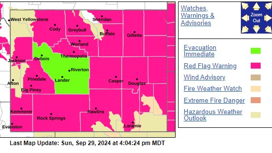 SamRyanWX's tweet image. ALERT! Wyoming Wildfire exploding! ...Emergency LEVEL 3 Evacuation Alert! A Level 3 Evacuation Notice means "GO". All residents must
evacuate immediately. #wywx #packtrailfire #fishcreek #wildfire #EVACUATION 
Ordered by the Fremont County
Emergency Management Agency. An
