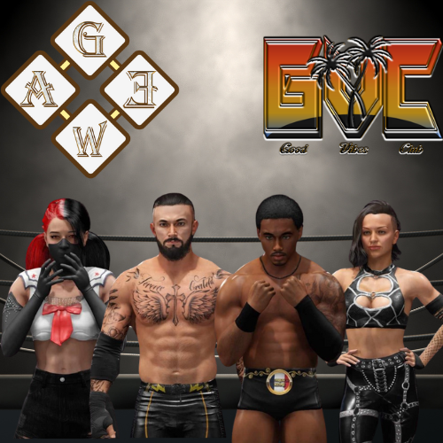 Meet the face's of GEWA and GVC
GEWA:
<a href="/MaroonCVentura/">Clark Ventura</a> World heavyweight champion
<a href="/Ash_Himiko_/">₳₴Ⱨ Hͥ̽ͣ̃̔ẹ̿͋̕r̴̴̴̨̨̦͕̝̦͕̝̦͕̝ṇ̤͛̒̍ā̤̓͘ռɖɛʐ</a> Women's World heavyweight champion
@KAOSJACKSON National Heavyweight champion
@r3solv3xx World Hardcore champion