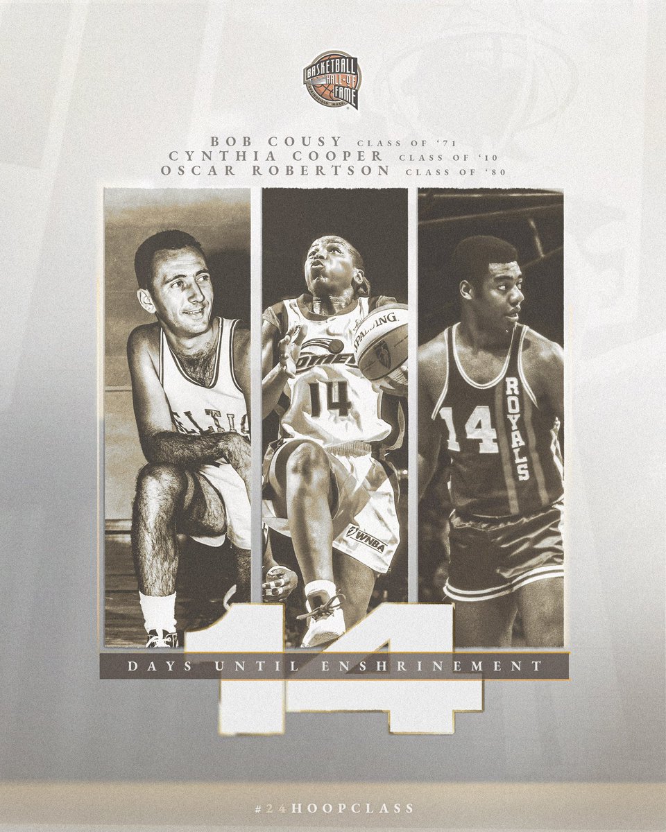 14 days until the #24HoopClass Enshrinement Ceremony. 🏀