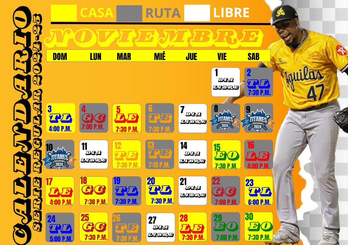 Aguiluchospoder's tweet photo. ❗ ACTUALIZACIÓN ❗
TENEMOS CALENDARIO 😍😍
Se acerca la temporada de béisbol invernal y aquí está el calendario de nuestras amadas @aguilasbbc
PD: El que tenga miedo que se mantenga al margen. Buenas vibras y a buscar la 23.
#porla23 #poderaguilucho https://t.co/yVjAE7GO38