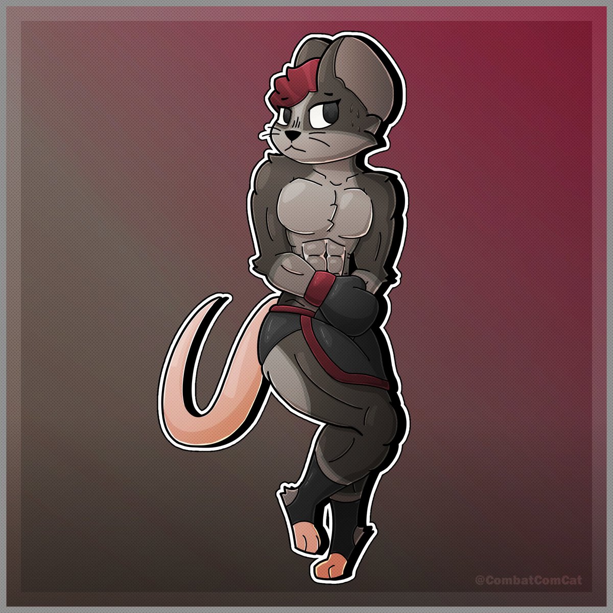 CombatComCat's tweet image. He's a bit shy