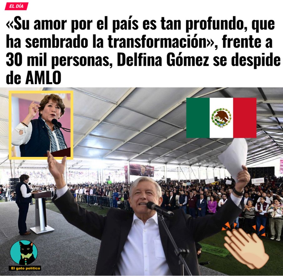 elgatopolitico_'s tweet photo. 🔴🔴Se nos va el mejor presidente de la historia de México. Dios lo bendiga. #HastaSiemprePresidente 🇲🇽 👏👏
➡️ ➡️ https://t.co/By1k7JrSAA https://t.co/j830G8Hkxw
