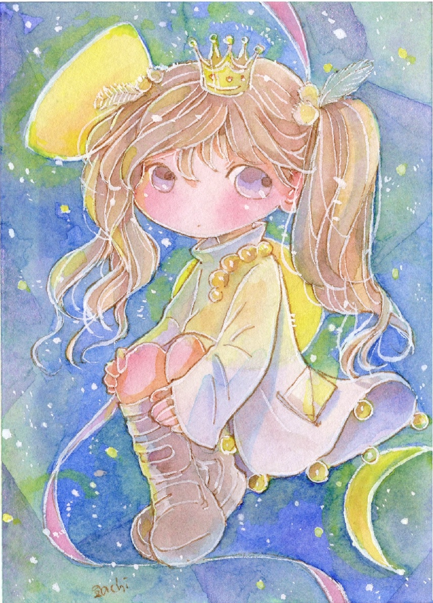「おはようございます。『月と宇宙(ソラ)展』ありがとうございました。とても素敵な空」|チコリ@✨🐸羽根🪶としっぽ展のイラスト