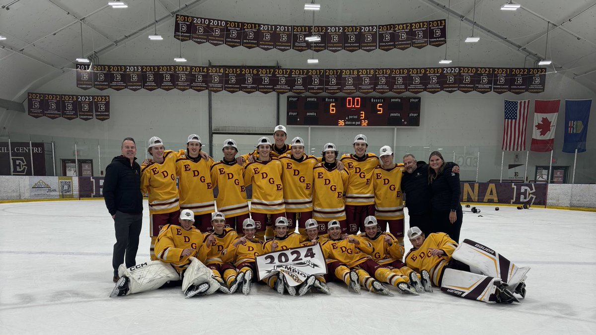 edgeschool's tweet photo. U18 Western Sport School Challenge champs ✅ congrats to U18 Prep on going 5-0 with a +21 goal differential to clinch the first tournament win this season for our hockey program 👊 #Edge25 https://t.co/np8M2IXXxl
