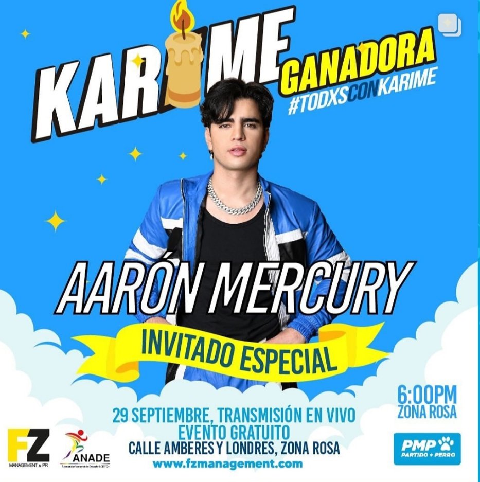 EmZkPr's tweet photo. @ArnMercurio, estrella de las redes, y Chile, ganador de Big Brother México 4, estarán apoyando a @karimepindter_ en la Zona Rosa junto a la licenciada Karina Torres y a @Ramartinactriz.
Voten masivo por Karime a partir de las 8 PM. 👑💖✨
PRENDAN EL CIRIO 🕯️✨
KARIME GANADORA
GRACIAS KARIME
#LCDLFMx2
#LaCasaDeLosFamososMx
#LaCasaDeLosFamososMx2