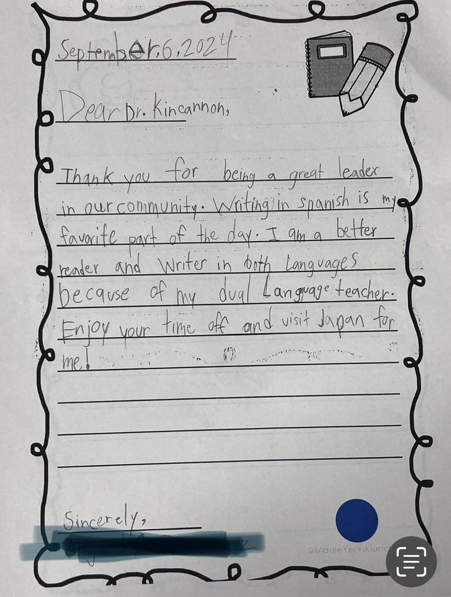 WacoISD's tweet photo. FAREWELL & ADIOS! Lake Air Montessori bilingual students wrote sweet farewell letters in both English & Spanish to WISD Superintendent Dr. Susan Kincannon! Under Dr. Kincannon's leadership, the dual-language & bilingual programs grew to nine elementary campuses! #LeadForResults https://t.co/VgdYeM1Isk