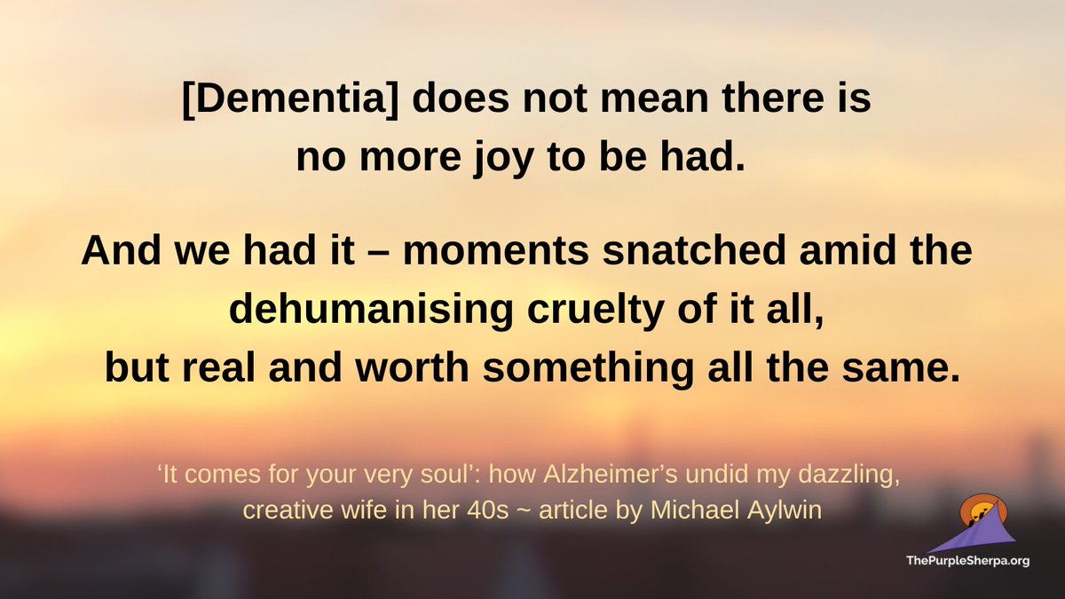 Of course, we mourn what we've lost.  Of course, we do.

And.

As best we can in each moment, we adapt to the changes in life that dementia brings with it while learning to look for and create moments of joy.