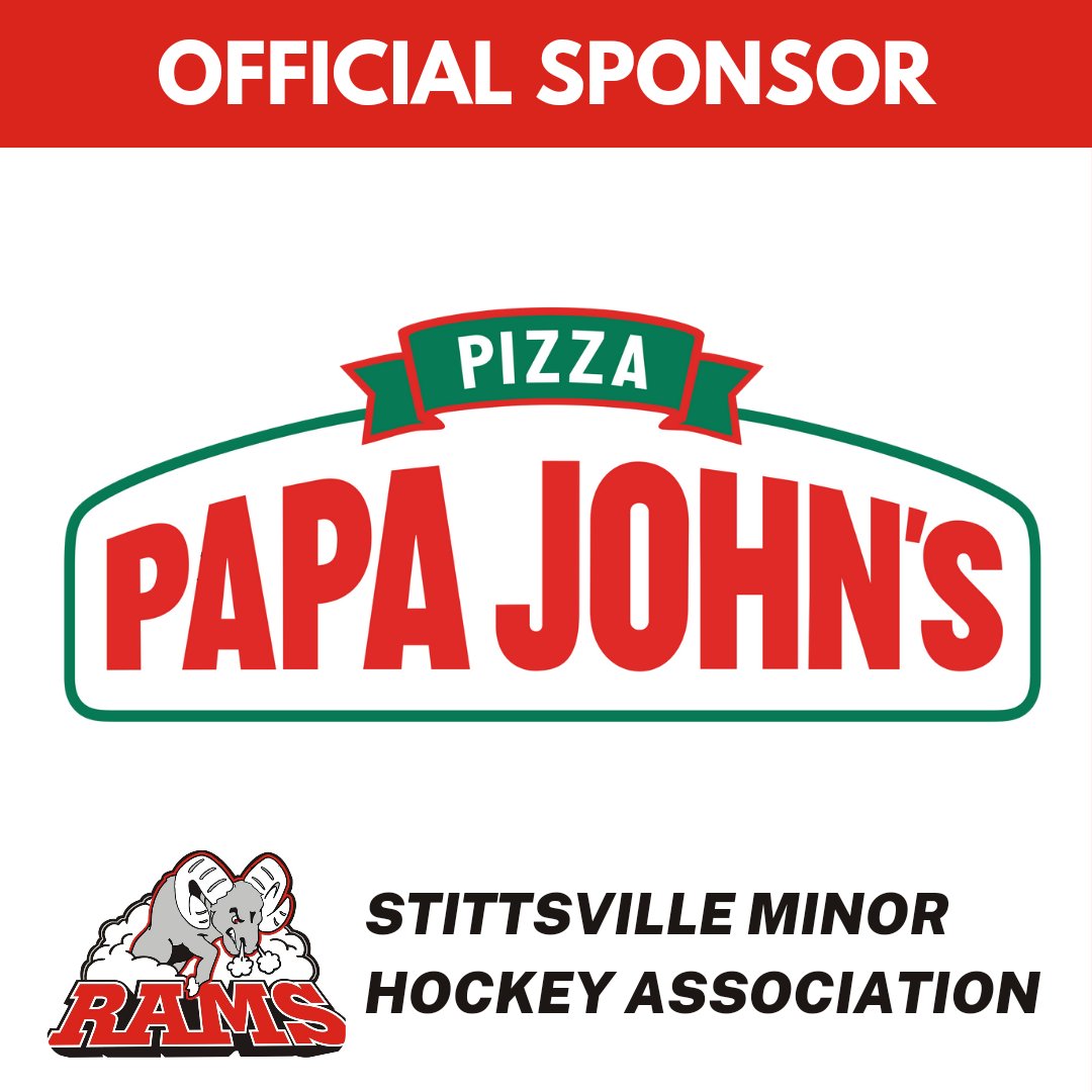 #smhaSundayShoutout to Poppa John's Pizza Stittsville for your support of the #smhaRams community 👍👏🙌😀