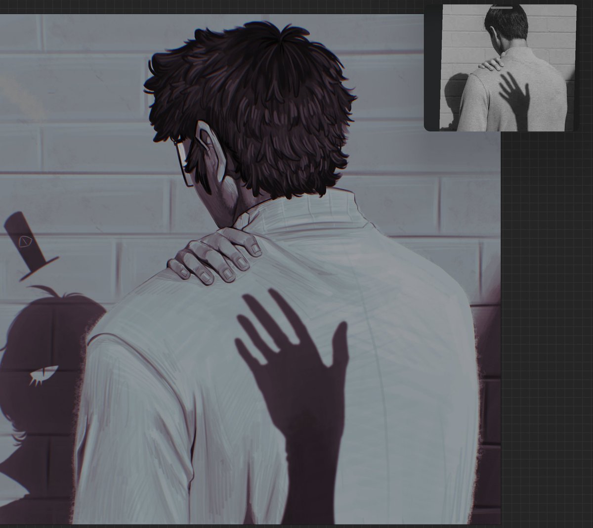 Little practice with grayscale and playing a bit with the gradient map before starting with the request 😼
#GravityFallls #billford (?