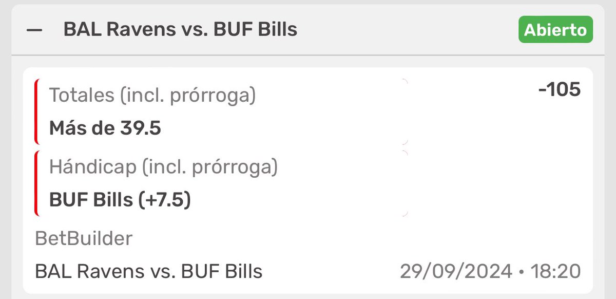 drpicks9's tweet photo. NFL🏈🇺🇸

SNF

👨🏻‍⚕️PLAYBIGBOOST Lamar Y Allen 1 TD por pase +100 @playdoitmexico 

👨🏻‍⚕️Bills +7.5 + Ov 39.5 -105

#DrPicks https://t.co/lZsxVMTpyz