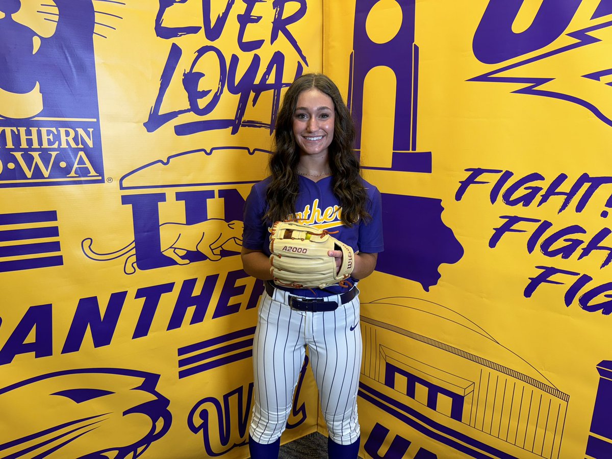 AddisonRotz's tweet image. I am extremely excited to announce that I will be continuing my academic and athletic career at University of Northern Iowa!! Thank you to the coaches at UNI who have given me this amazing opportunity! Go Panthers!! 💜💛@UNISoftball @CoachMWright3 @KAlstott @OJadams01