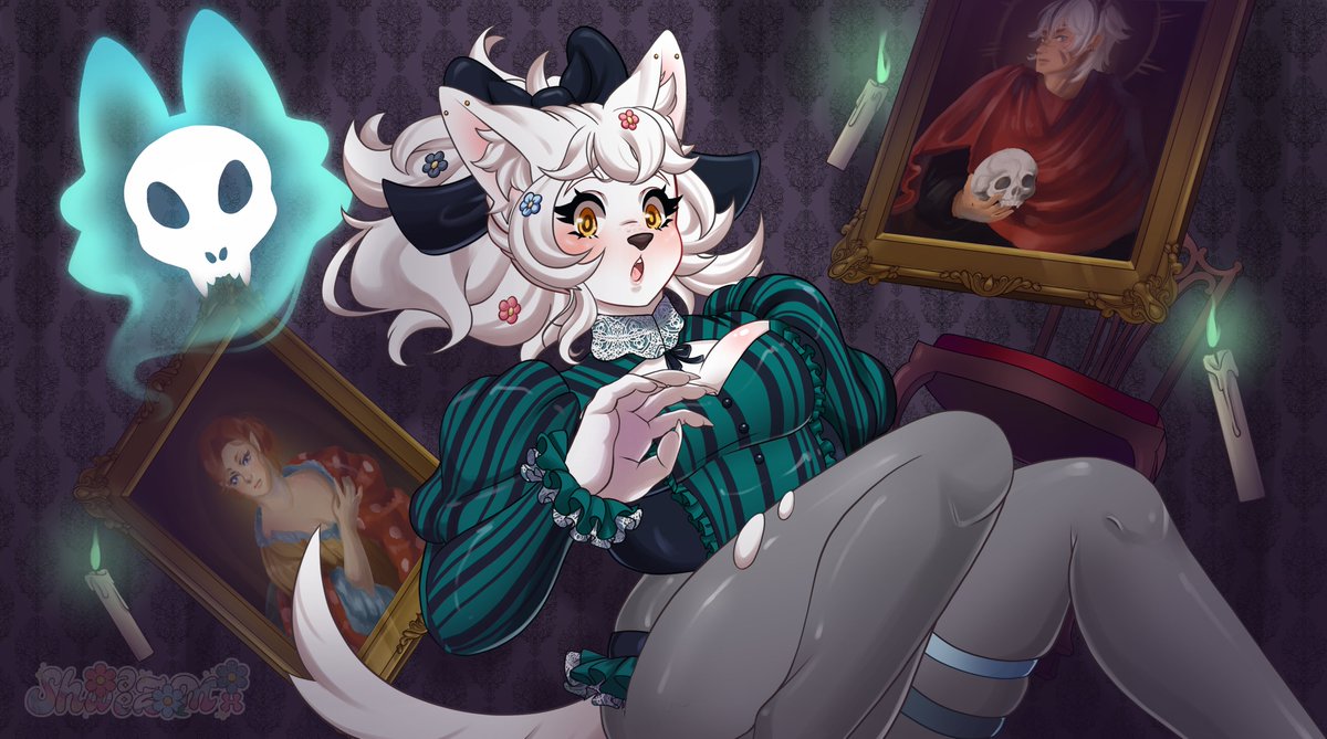 showeezamoh's tweet photo. 👻✨🕯️🐺

#vtuber #halloween https://t.co/NGsSge0F06