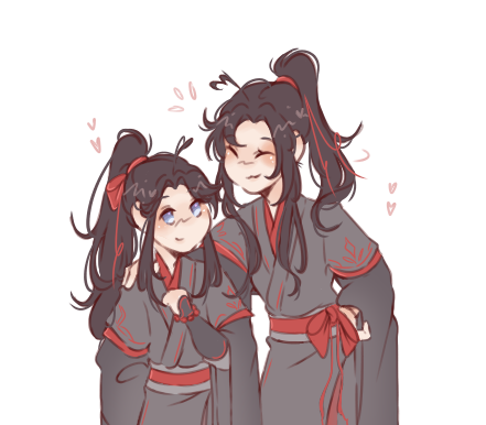 jc and wwx with their little bebi <3