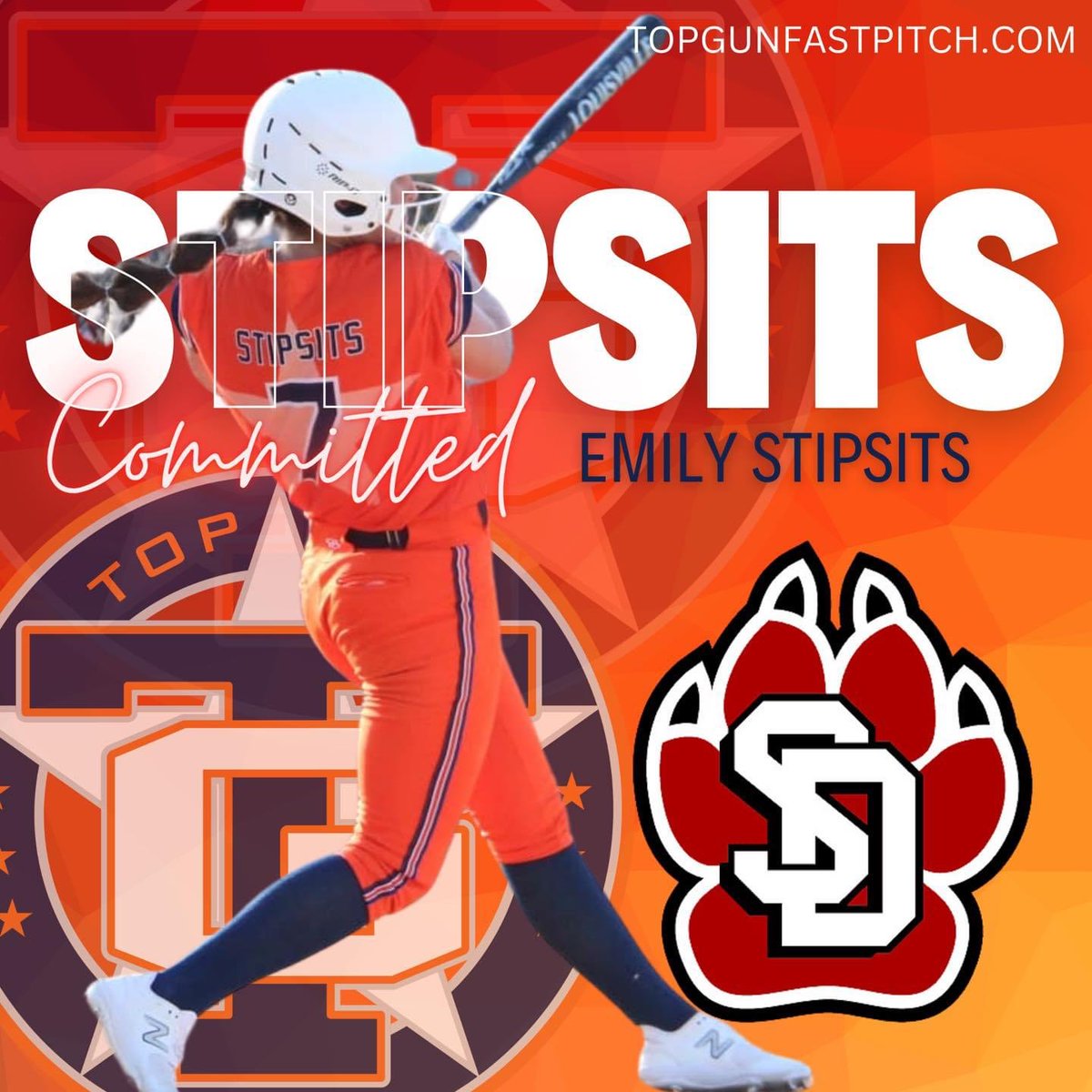 Congrats Emily! Super proud of this kid and all the hard work she has put in to make this happen. USD is getting a great player and a true gamer. <a href="/emilystips_/">emily stipsits</a> <a href="/topgunfastpitch/">Top Gun Fastpitch</a> <a href="/SDCoyotesSB/">South Dakota Softball</a>