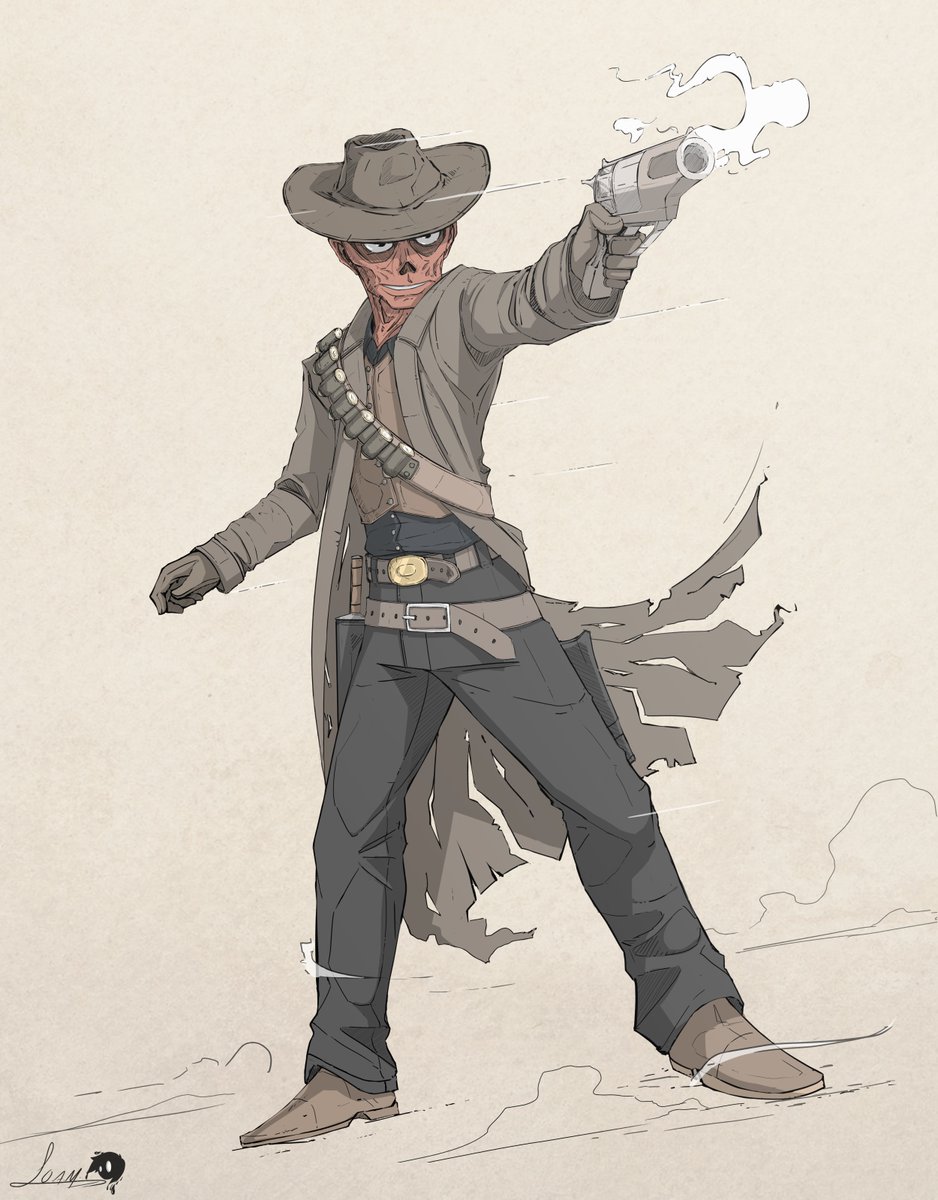 Ink_Kid117's tweet photo. THE GHOUL
#fallout #falloutcommunity #falloutseries #theghoul #drawing #illustration #medibang #gun #draw #falloutfanart #fanart https://t.co/NCuXk14nNd