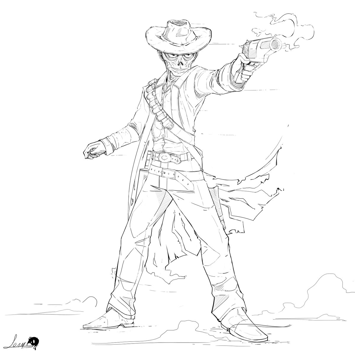 Ink_Kid117's tweet photo. THE GHOUL
#fallout #falloutcommunity #falloutseries #theghoul #drawing #illustration #medibang #gun #draw #falloutfanart #fanart https://t.co/NCuXk14nNd