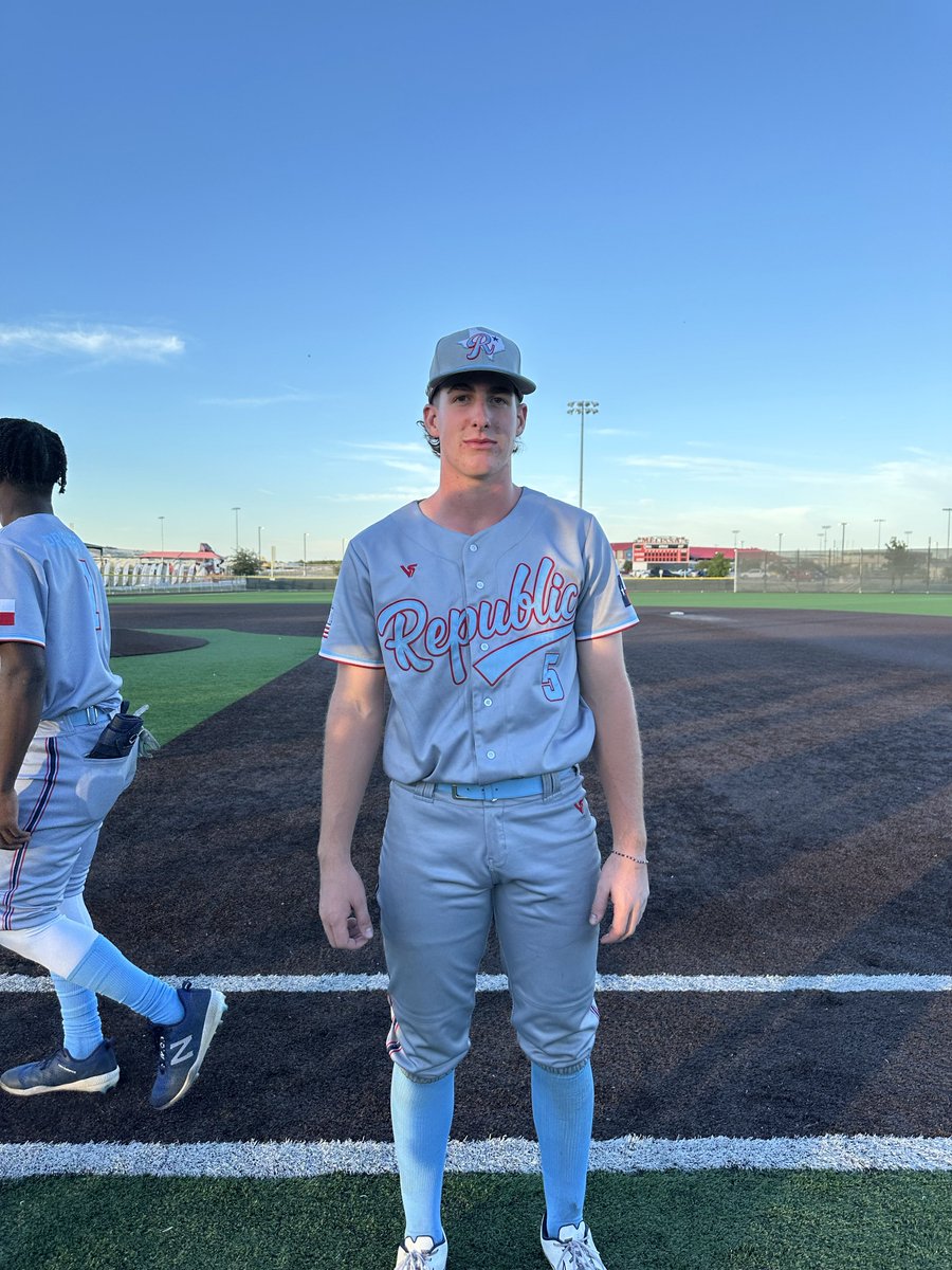 âFive Tool Texasâ (@fivetooltexas) on Twitter photo F: <a href="/TRB2023/">Texas Republic Baseball-Derner</a> Derner 18U 8, Citius Velocracy 18U National 7
PoG: <a href="/DrewHanstad/">Drew Hanstad</a> 2-4, 2B, 2 RBI / 6.2 IP, 8K, 3 ER F: <a href="/TRB2023/">Texas Republic Baseball-Derner</a> Derner 18U 8, Citius Velocracy 18U National 7
PoG: <a href="/DrewHanstad/">Drew Hanstad</a> 2-4, 2B, 2 RBI / 6.2 IP, 8K, 3 ER