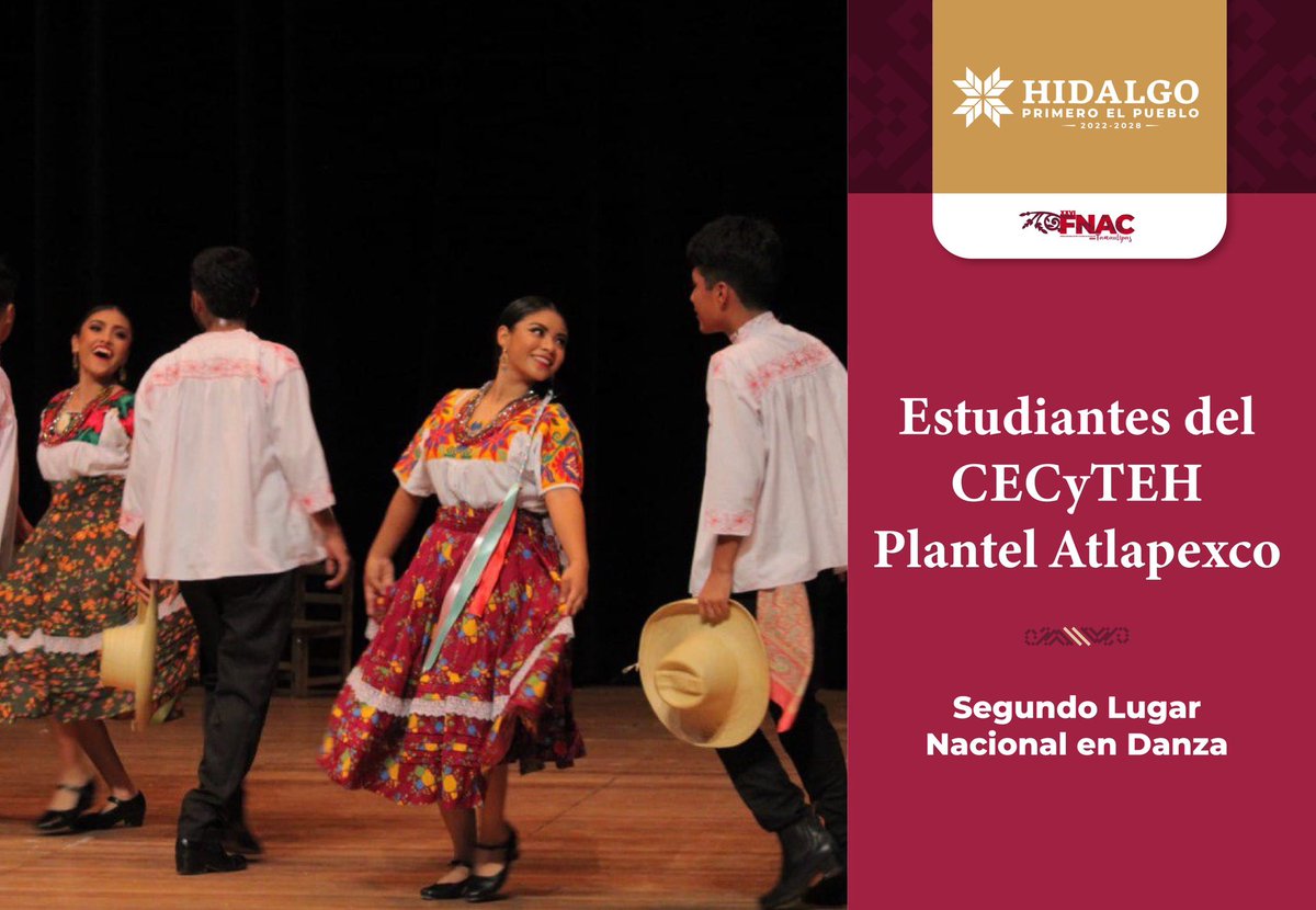 ¡El talento de la juventud hidalguense es inigualable!

Envío una felicitación y reconocimiento a las y los alumnos del CECyTEH Plantel Atlapexco, quienes con su destacada participación artística lograron poner el nombre de nuestro estado en alto. 

¡Enhorabuena!