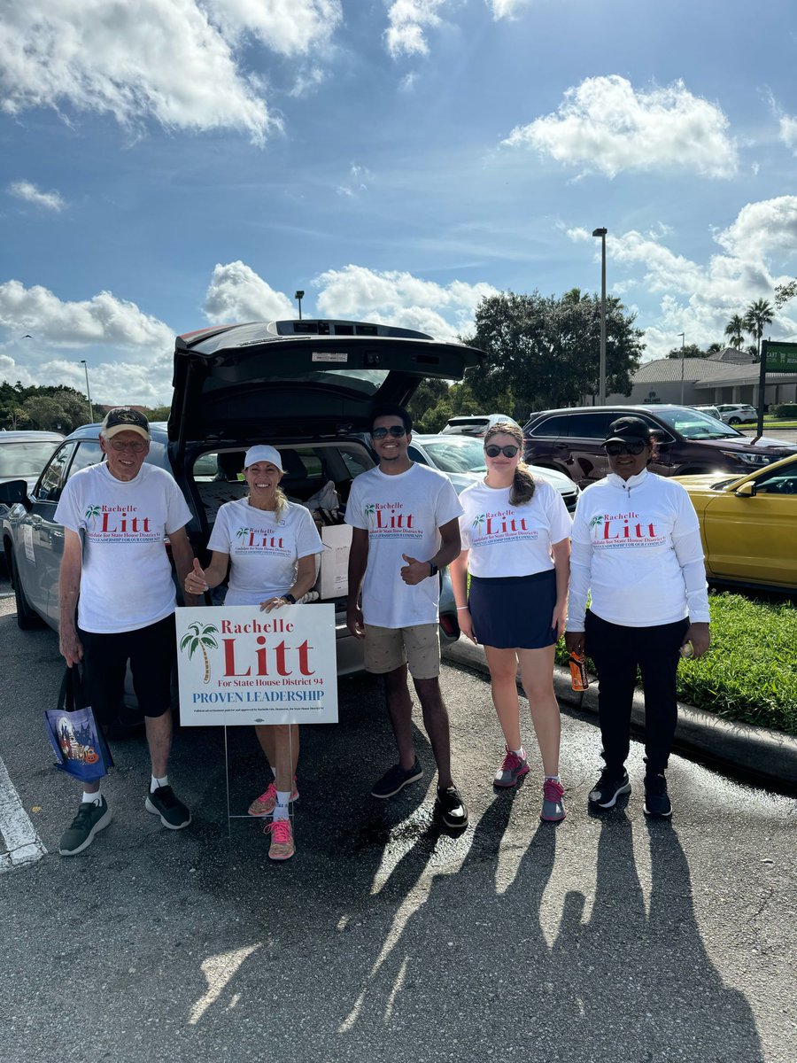 RLittForFlorida's tweet photo. A huge thank you to everyone who joined us to knock on doors, connect with voters, and spread the word about Rachelle’s vision for Florida! Your energy and dedication are exactly what we need to bring real change to our community. 

Together, we shared Rachelle’s commitment to affordable healthcare, improving education, and fighting for lower insurance costs for everyone. Every conversation brings us one step closer to victory in November!

We’re not slowing down – let’s keep this momentum going as we work to elect a leader who will fight for all of us in Tallahassee. 
Stay tuned for our next canvassing events – we’d love to have you join the team!
You can sign up for our canvass this Saturday at PGA here, https://t.co/I59OdkPjwm. 

We’ll be having a teachers canvass on Sunday at Westlake which you can sign up for through this link, https://t.co/joqrXMRz1H. 

Can’t wait to see you all there! 
#GetLitt #GrassrootsPower #VoteLitt #FLHD94 #WeAreNotGoingBack #KnockDoorsWinVotes