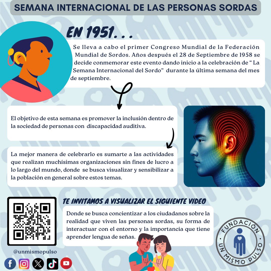 UnMismoPulso_'s tweet photo. [#EfemérideUMP]
Infórmate sobre esta semana y sus objetivos.
Compartamos información que permita visibilizar la discapacidad desde enfoques sociales para beneficiar su inclusión.
#UnMismoPulso 💙 
#TodosSomosIgualesPorqueTodosSomosDiferentes 🤜🏻🤛🏻
#TeamUMP https://t.co/Scn8XMw5tb