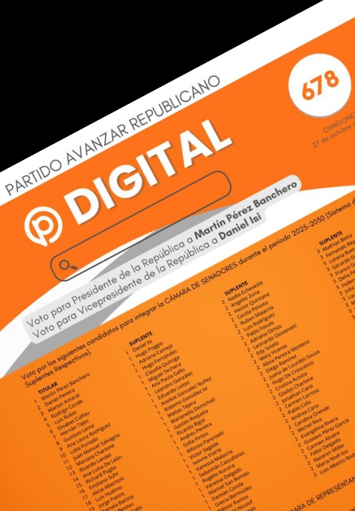 PDigitalUy's tweet photo. Con gran alegría les queremos contar que, en alianza con Avanzar Republicano, estaremos presentes en las próximas elecciones nacionales con la lista 678 🍊🍊🍊🍊 https://t.co/JgVPfAHCyF
