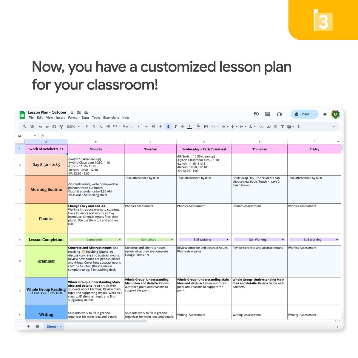 Coming back to school after a few months off might be rough, but we hope a pretty spreadsheet will make it that much easier. → goo.gle/3RM7BTB