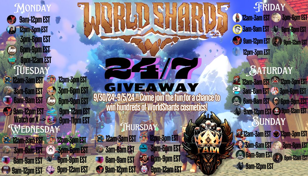 FAM x WorldShards giveaway! Hundreds of prizes!!! <a href="/WorldShardsGame/">WorldShards | Wishlist on Steam</a>