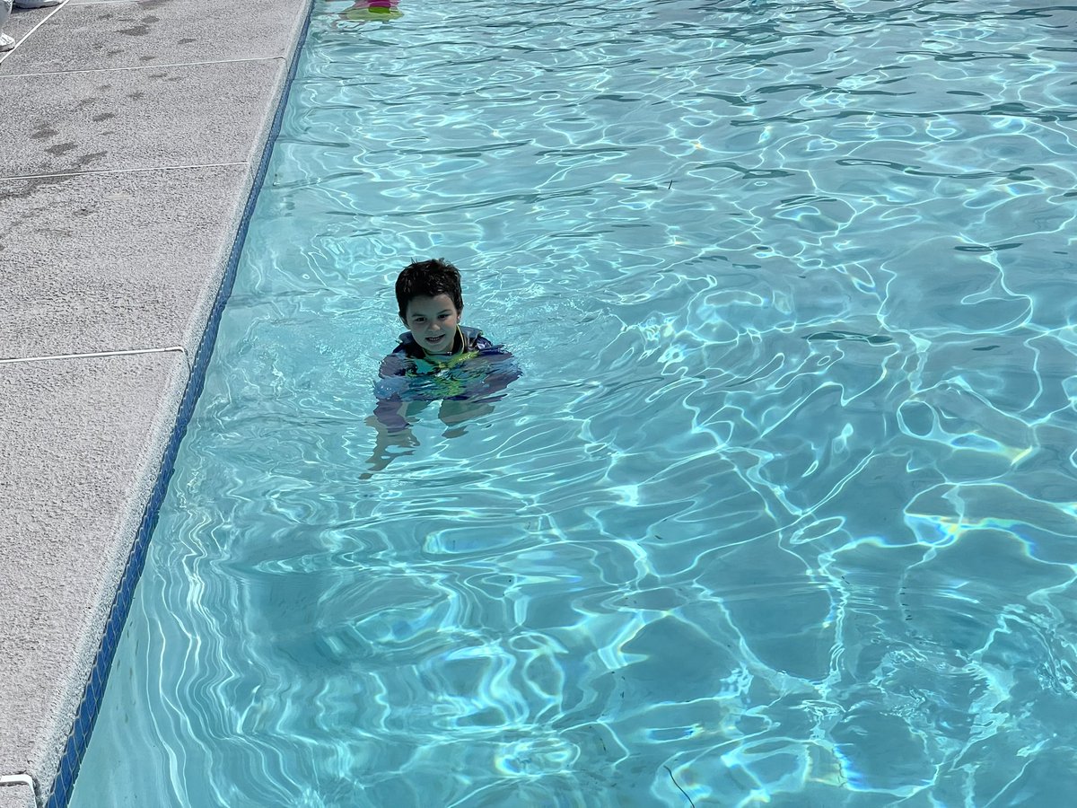This guy would spend every waking moment in a pool if he could. Hoping to get the life jacket off him next summer.