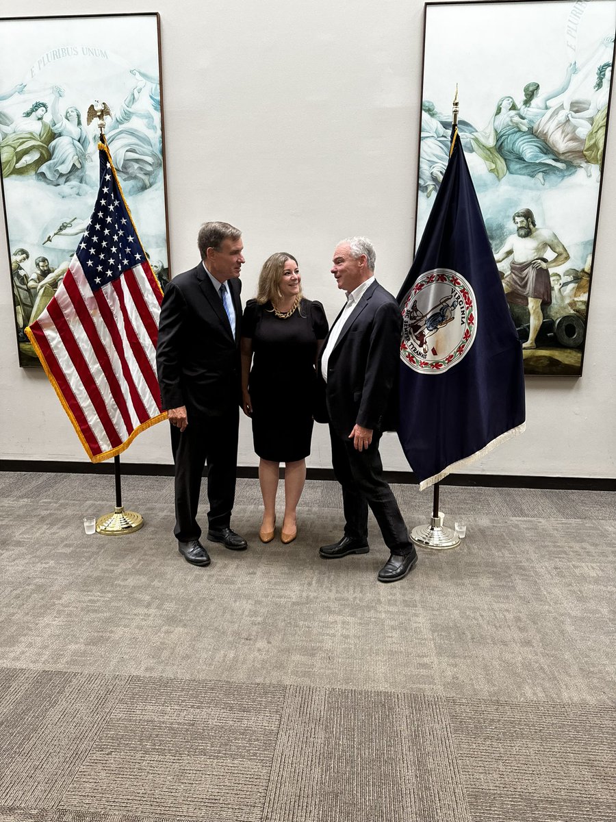 I was honored to join Sen. <a href="/MarkWarner/">Mark Warner</a> and <a href="/SenTimKaine/">Senator Tim Kaine</a> in D.C. to celebrate #HispanicHeritageMonth. It was truly inspiring to meet dedicated leaders paving the way for future generations. Thank you Senators for fostering dialogue that highlights diverse perspectives and talents!