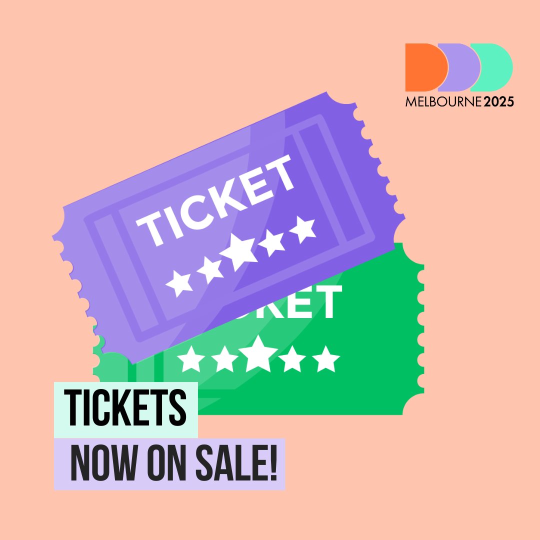 DDD Melbourne (@dddmelb) on Twitter photo DDD Melbourne 2025 tickets are NOW ON SALE… let’s go! 
ti.to/ddd-melbourne/…
#DDDMelb #techcommunity #ticketsales DDD Melbourne 2025 tickets are NOW ON SALE… let’s go! 
ti.to/ddd-melbourne/…
#DDDMelb #techcommunity #ticketsales