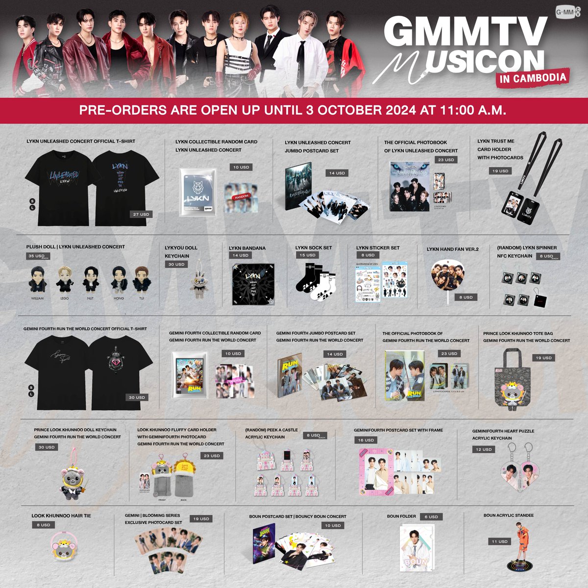 The time has come! Pre-order for GMMTV OFFICIAL MERCHANDISE from