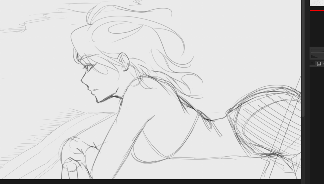 Been really bad at finishing pieces for a while. So uhhh have a sketch that prolly wont ever get done🤡