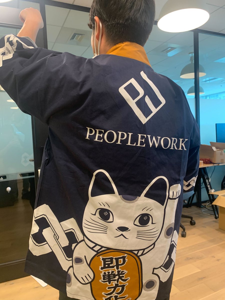 d_ta2bana's tweet photo. LayerX @fumi7_78 を参考にして展示会用に、PeopleWork用のハッピを作りました(いつの間にできてた https://t.co/3p0QdOOWxN
