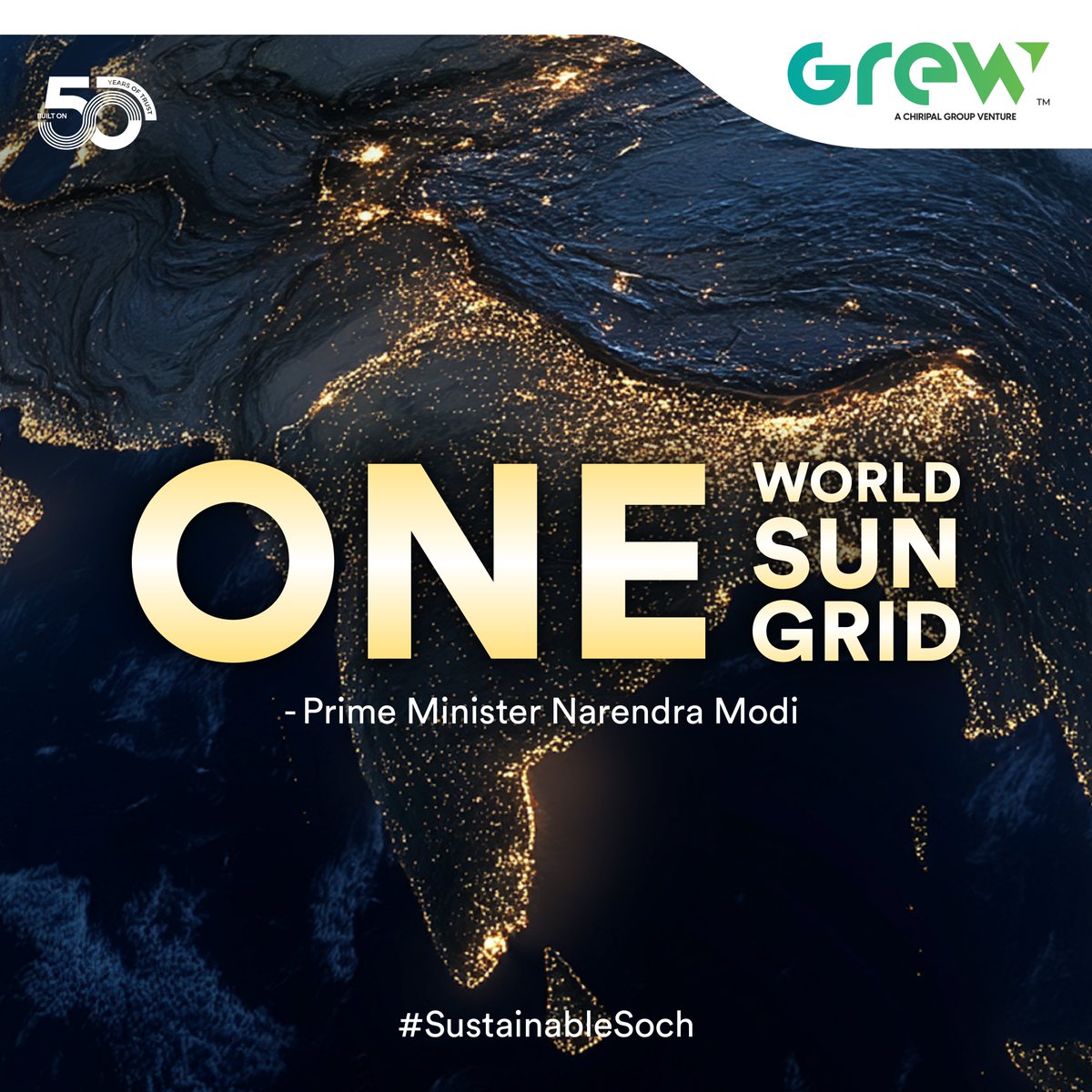 grew_solar's tweet image. We at GREW are inspired by the Prime Minister&apos;s vision of &apos;One World, One Sun, One Grid&apos; and are proud to contribute to this global movement.

#GREW #PoweringTheNext #NextGenModules #SolarPower #OneWorldOneSunOneGrid #SolarLeadership #SustainableFuture #PowerOfTheSun