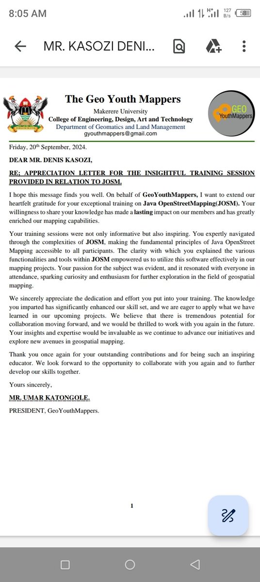 kasozideni's tweet image. It is quite interesting how the little humanitarian works we do impact the recipients.
#WeDontJustBuildMapsWeBuildMappers
#YouthMappers.
#OpenStreetMap