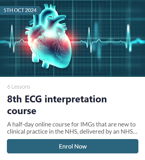 CentreforIMGs's tweet photo. Master ECG Interpretation with Our Comprehensive Course!

https://t.co/NvB5OLhhg2

Are you ready to enhance your skills in ECG interpretation?

Our 8th ECG Interpretation Online Course offers an in-depth, engaging learning experience designed for doctors. With expert-led sessions, practical examples, and real-world applications, you’ll gain the confidence to interpret ECGs accurately and effectively.

Date & Time: Saturday, 5th October, 9am - 2pm (UK)

Tutor: Dr @ShouvikHaldar, NHS consultant cardiologist and electrophysiologist at the Royal Brompton and Harefield Hospitals, London.

Enrol today to unlock your potential and start making a difference in patient care! - https://t.co/NvB5OLhhg2

The Course Package for £75 includes:
Course Certificate equiv. to 4 CPD credits
Access to a bank of ECGs before the course
PDF copy of all course slides
Video recording of the entire course

This is what previous participants said:
“The course was very interactive; we were sent a workbook before. The speaker was very understanding and patient; he was a great teacher :)”

“Very interactive, very friendly, did not feel intimidated”

“We discussed a wide range of clinical conditions and their ECG presentations…very lucid and detailed explanation.”

“Very good pace. I was worried it was a fairly long course and therefore would be tiring on a Saturday, but this was very well paced.”

REGISTER today for one of the few spaces left: https://t.co/NvB5OLhhg2

We look forward to meeting you (virtually) soon!