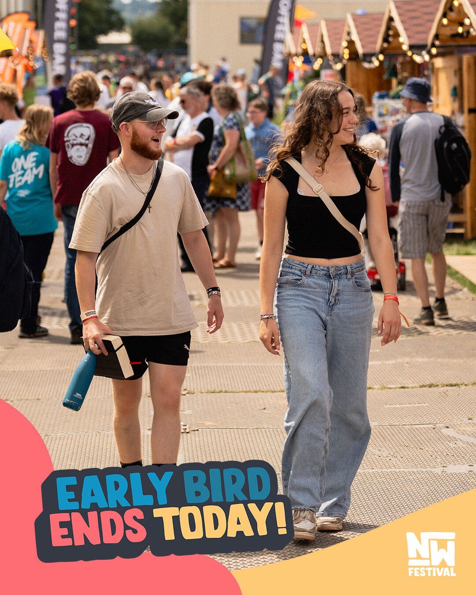 🦜 This is the last day to get your Early Bird tickets for New Wine Festival 2025. Don’t miss out on securing your tickets at the best rate. 🦜 
 
🔗festival.new-wine.org

#NewWineFestival #NWFest