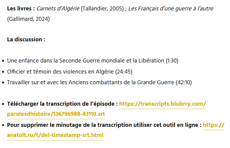Nouvel épisode : 350. Les guerres d'Antoine Prost. Il fut tour à tour enfant sous l'Occupation, officier dans la guerre d'Algérie, historien de la Grande Guerre. Un parcours biographique et historiographique exceptionnel évoqué en compagnie d'<a href="/alexjubelin/">Alexandre Jubelin</a> 
parolesdhistoire.fr/index.php/2024…