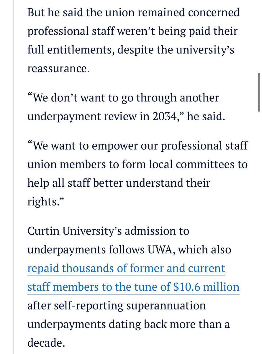 Curtin professional staff <a href="/NTEUnion/">NTEU</a> members secure $3.5 million in back pay after years of campaigning. The fight for fair pay continues for all staff in Higher Ed, but, at Curtin, compensation for academic staff is next. Join your union!