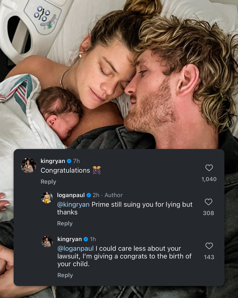 Why are Logan Paul and Ryan Garcia beefing under the baby announcement 😭