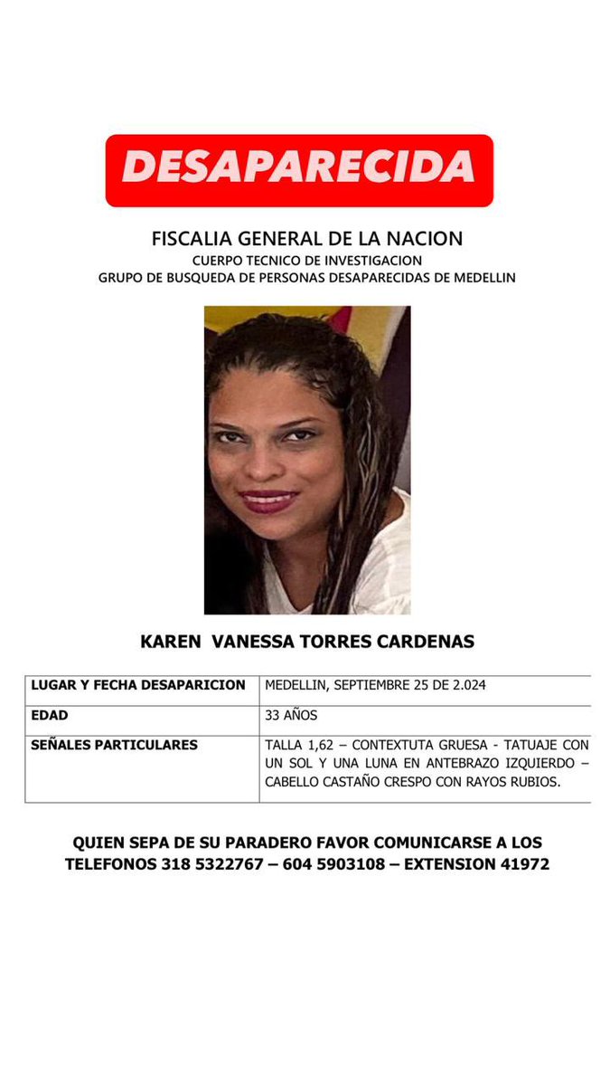 avenita07's tweet photo. Por favor compartan 📍 MEDELLÍN https://t.co/6LNKuZc0k4