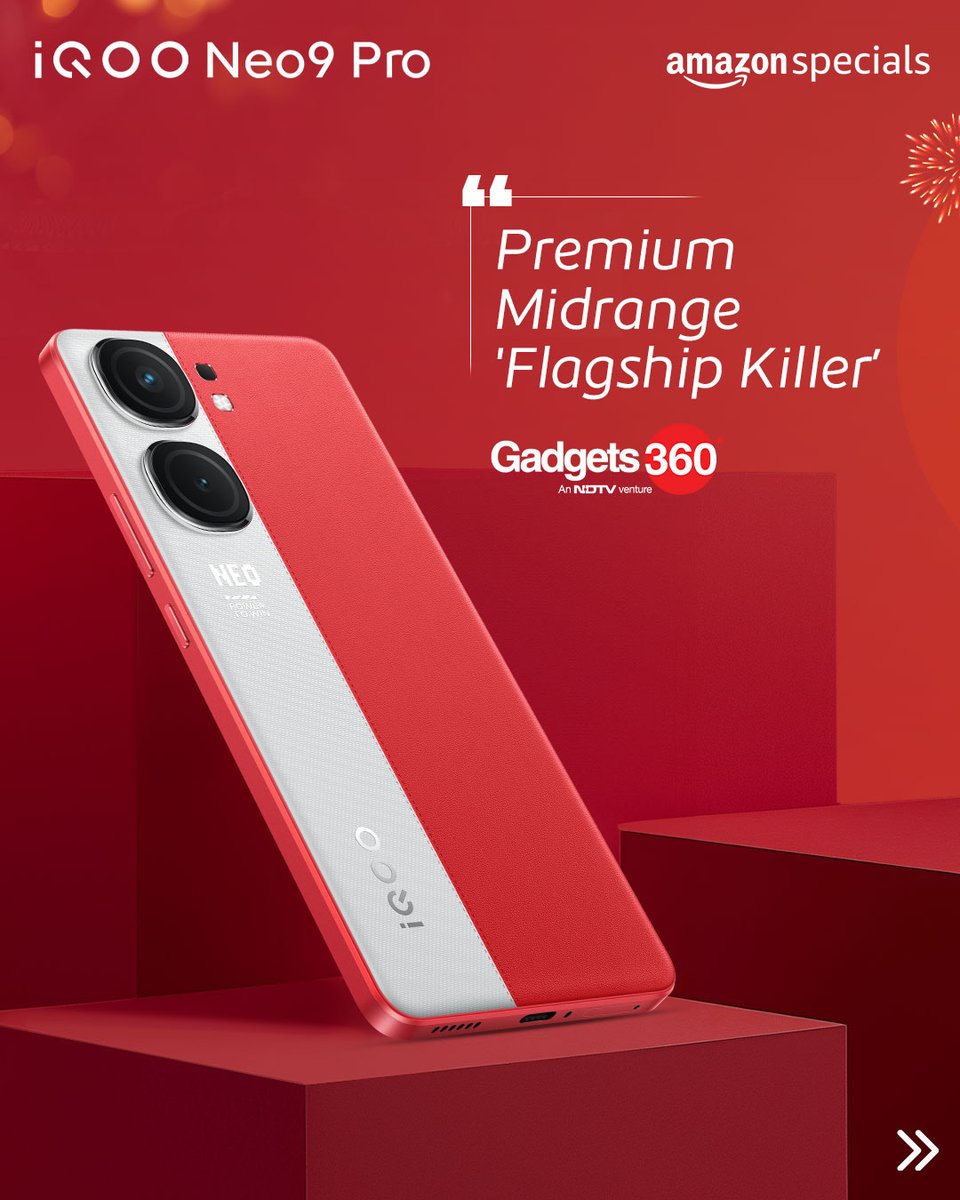 IqooInd's tweet image. Power up this festive season with the #iQOONeo9Pro, featuring the dynamic duo of Snapdragon 8 Gen 2 and SuperComputing chip Q1. Sale is live @amazonIN during the #AmazonGreatIndianFestival! 🚀

Buy Now – amzn.to/3MOl6PK

*Inclusive of all taxes and bank offer, ₹2000