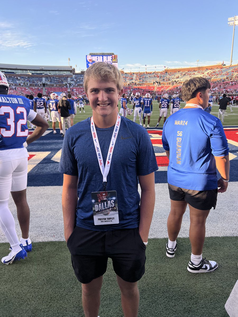 Awesome gameday visit <a href="/SMUFB/">SMU Football</a> yesterday! Great atmosphere and a big win over Florida St! Thank you <a href="/CoachKyleCooper/">Kyle Cooper</a> and <a href="/rhettlashlee/">Rhett Lashlee</a> 

<a href="/CoachChav/">Coach Eric Chavez</a> <a href="/gunter_football/">Gunter Tiger Football (5xStateChamps)</a> <a href="/KICKNATION/">KICKNATION</a> <a href="/Coach_Horny/">Casey Horny</a>