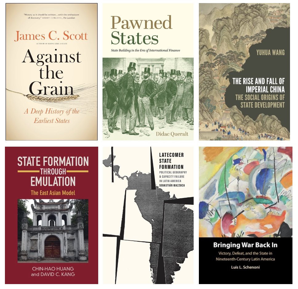 𝗧𝗵𝗲 𝘀𝘁𝗮𝘁𝗲 𝗯𝗲𝘆𝗼𝗻𝗱 𝗘𝘂𝗿𝗼𝗽𝗲

These are some recently published books on the formation and evolution of the state that focus mainly on cases outside of Europe. 

They help us think about how a general theory of the state might be developed.