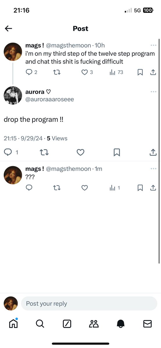 magsthemoon's tweet photo. hey so this is weird to say to a recovering addict https://t.co/blbdk65kX3