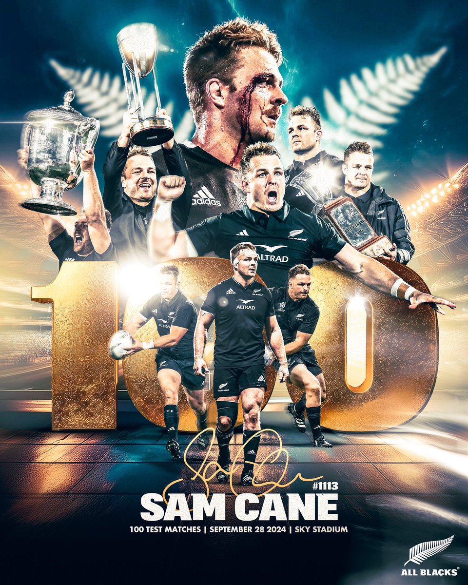 allblacks_jp's tweet photo. ✨ - 𝟏𝟎𝟎 𝐓𝐞𝐬𝐭 𝐌𝐚𝐭𝐜𝐡𝐞𝐬 - ✨

2012年の初キャップから12年。
偉大なレジェンドたちの記録に肩を並べたサム・ケイン 🖤

#オールブラックス #AllBlacks #ラグビー #SC100 https://t.co/ck4D7VHew6