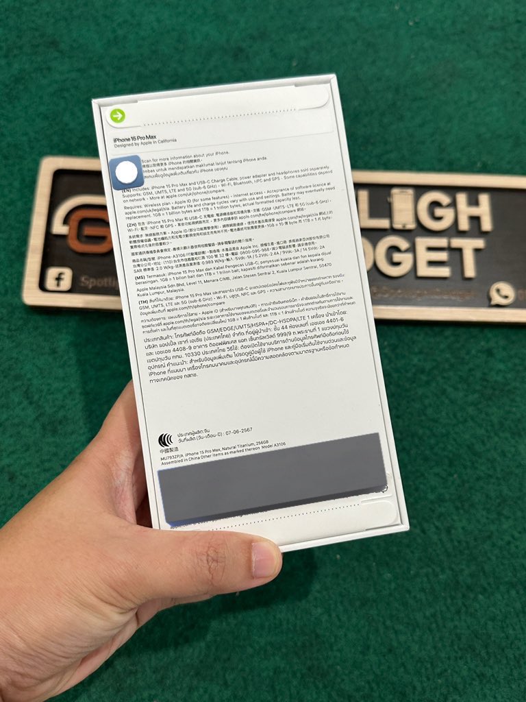 SpotlightGadget's tweet photo. iPhone 15 ProMax
256gb Natural Titanium
Zp set non telco ( Switch unit )
Newset sealed box 
Warranty  1 year

FREE Ugreen Accessory

Price : RM5199 

Harini (30/9/2024 ) Cod sekitar JB ( Midvalley ) - Yong Peng

Lain kawasan adjust postage

#spotlightgadget https://t.co/oP0JYKb6jX